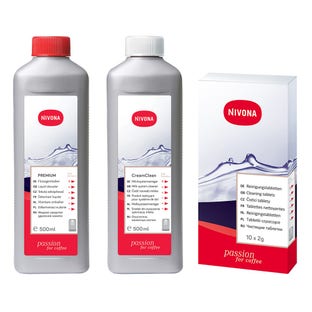 Nivona CLEAN³BOX Pflegeset Kaffeemaschine Entkalker + Reinigungstabletten + Milchsystemreiniger