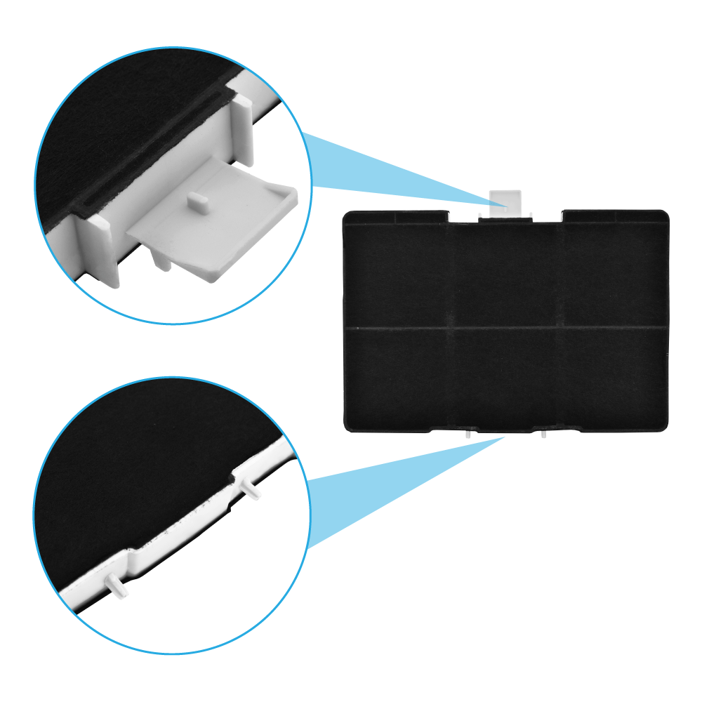 Kohlefilter (1 Stk.) + Metallfilter (2 Stk.) geeignet für Bosch DWB97CM50
