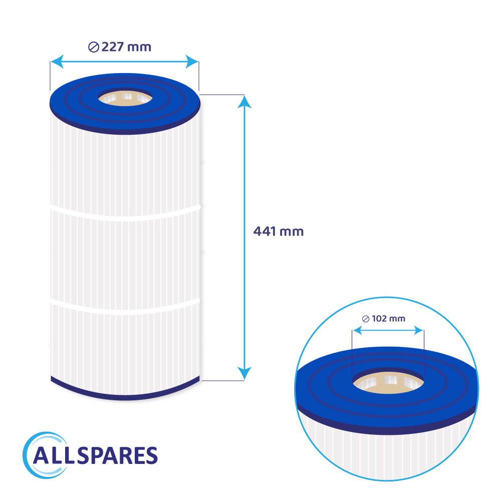 Pool Filter geeignet für Hayward StarClear CX760RE, CX0760RE, C751, C0751