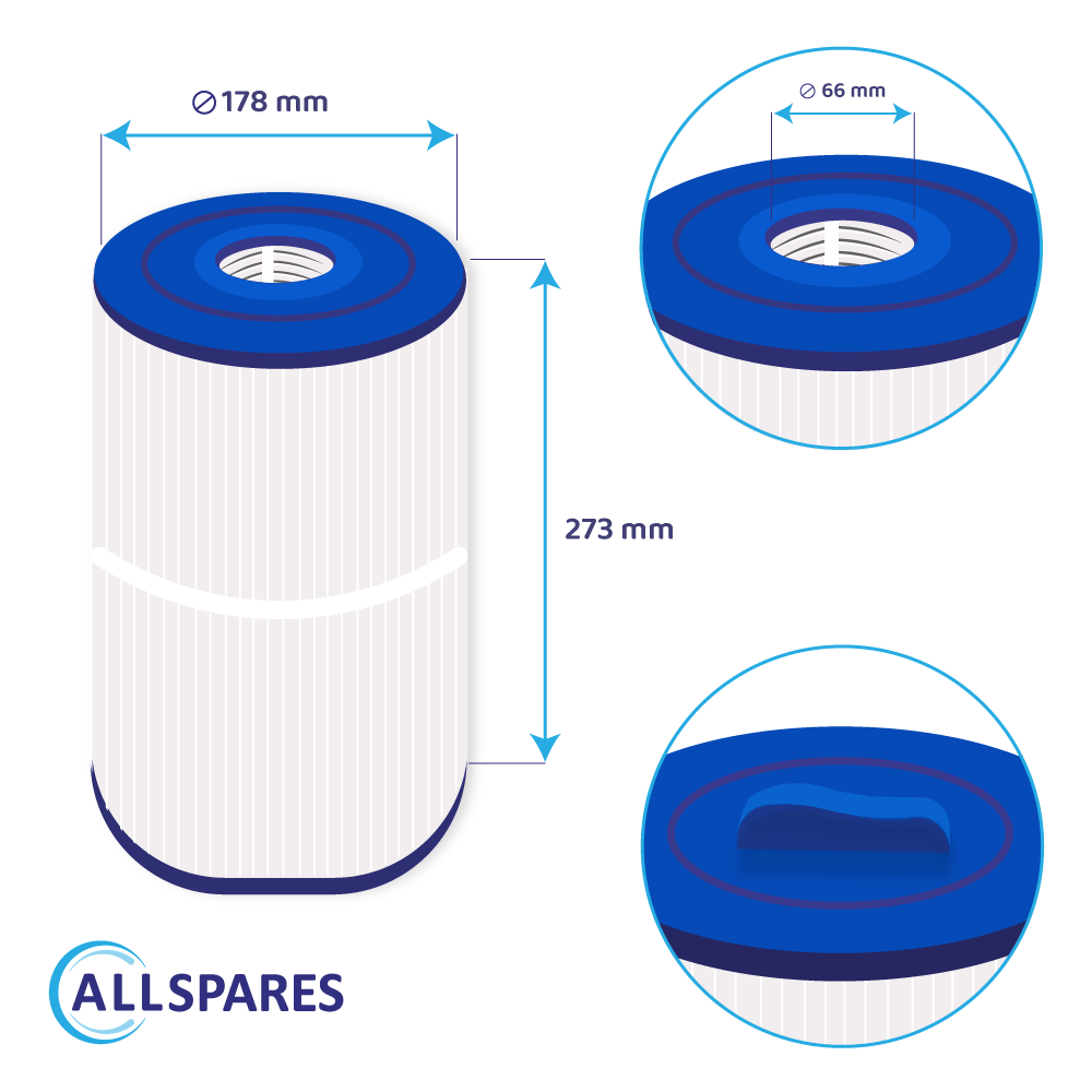 Whirlpool Pool Filterkartusche geeignet für 75017, PCD50N, C-7350, CA50