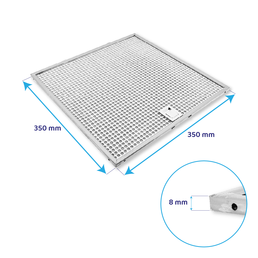 Whirlpool Metall-Fettfilter 350x350mm 482000099468