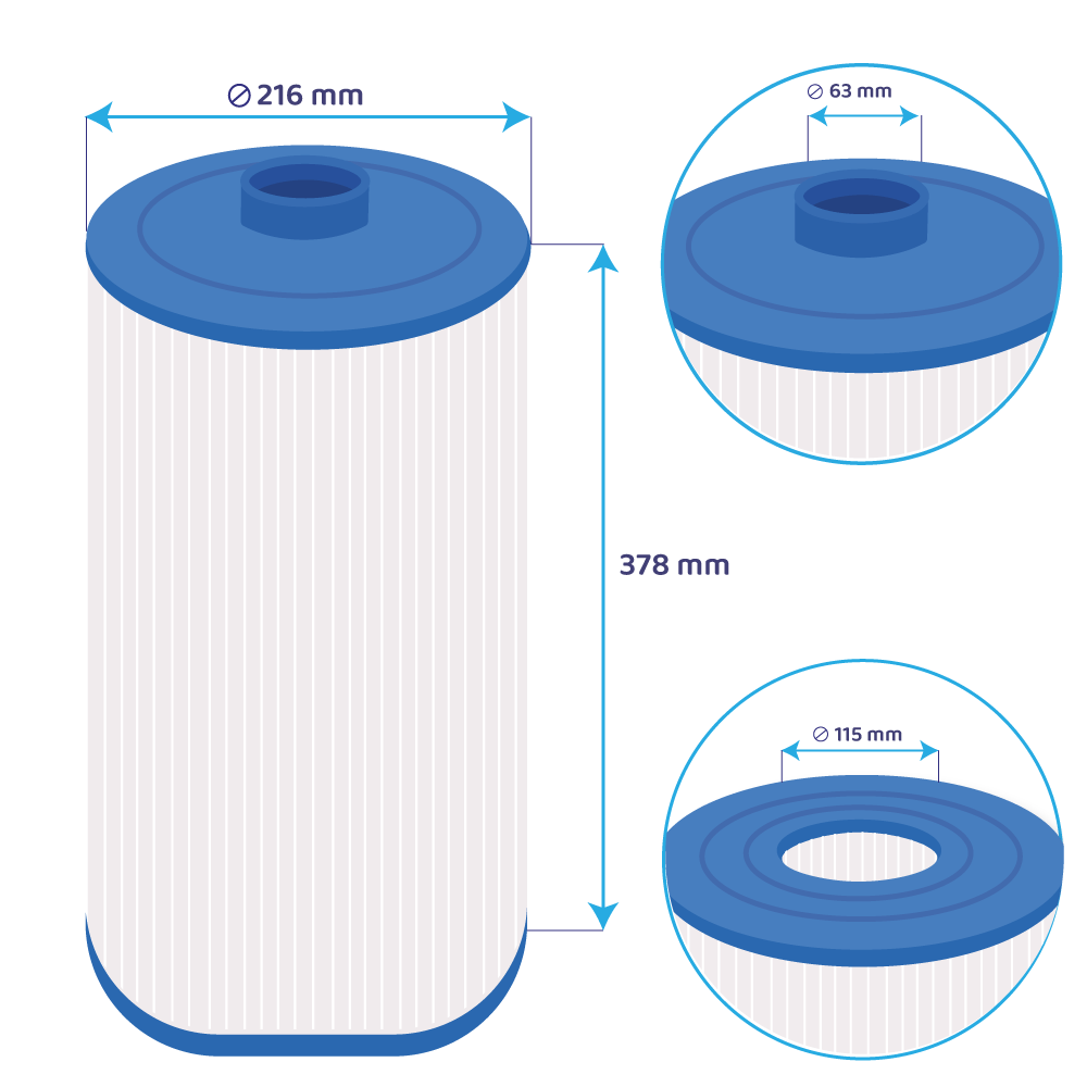 Darlly Whirlpool Filterkartusche Sundance Micro Clean Mini / 6473-249S (Außenfilter)