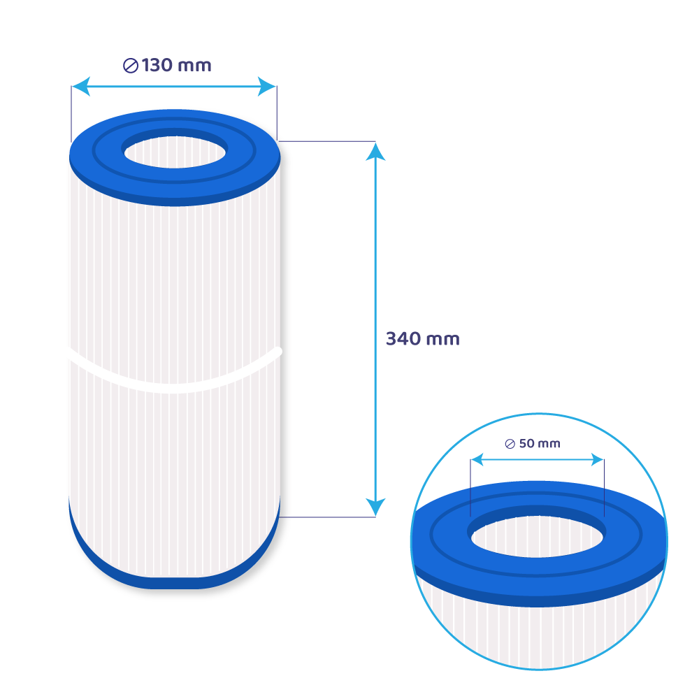 Darlly Whirlpool Filterkartusche SC706, 40506, C-4950