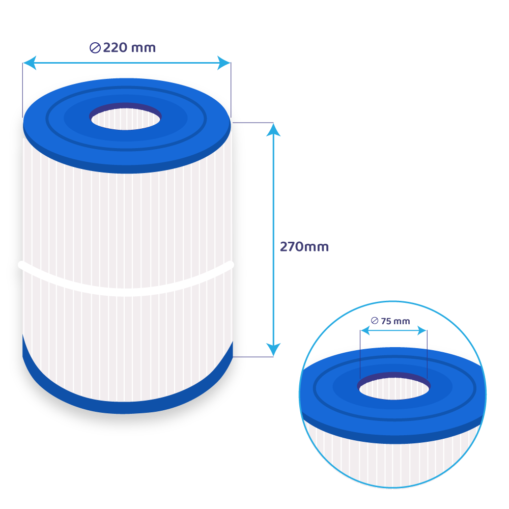 Darlly Whirlpool Filterkartusche SC713, 80651, C-8465