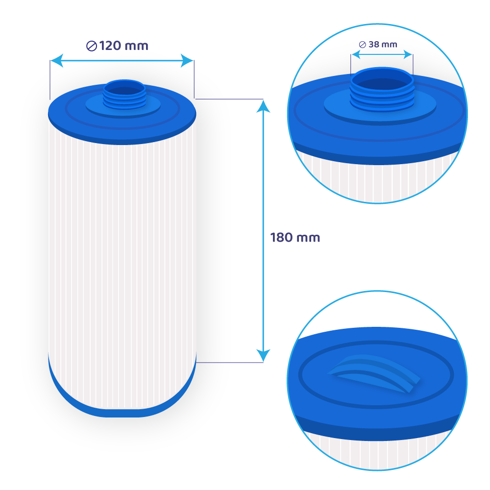 Darlly Whirlpool Filterkartusche SC728, 40206, 4CH-925