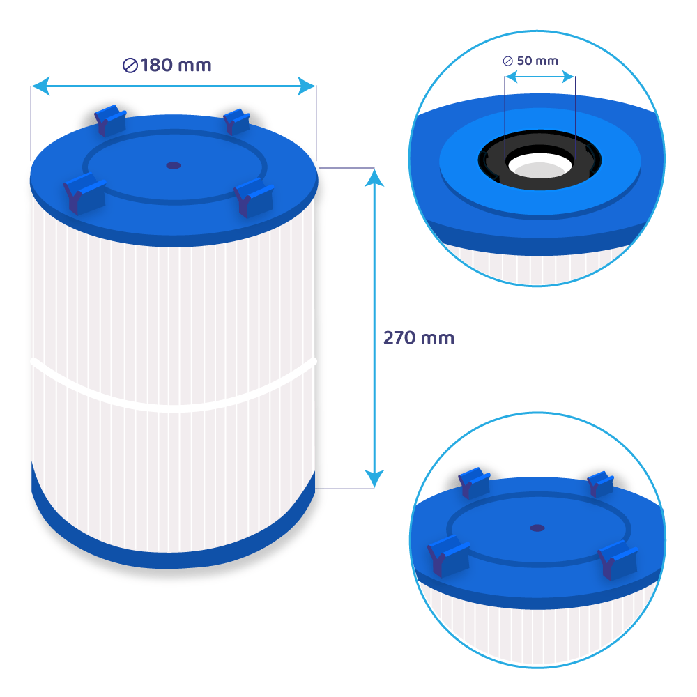 Darlly Whirlpool Filterkartusche SC730, 70759, C-7367