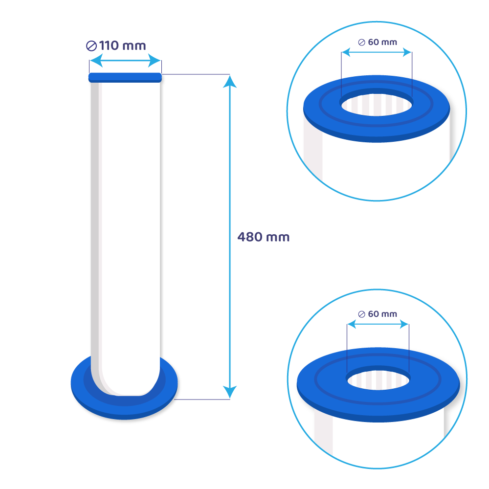 Darlly Whirlpool Filterkartusche SC762, PP1604, 6473-164