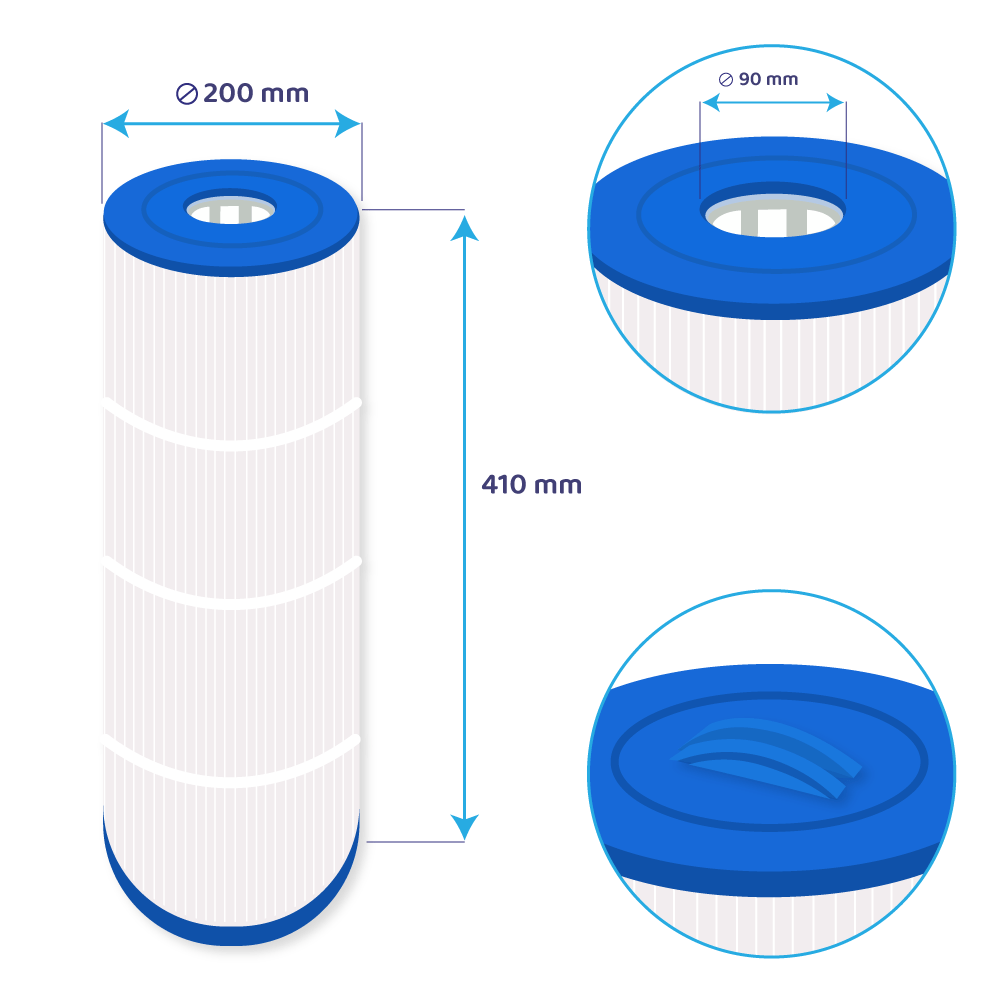 Darlly Whirlpool Filterkartusche SC775, 81004, C-8399