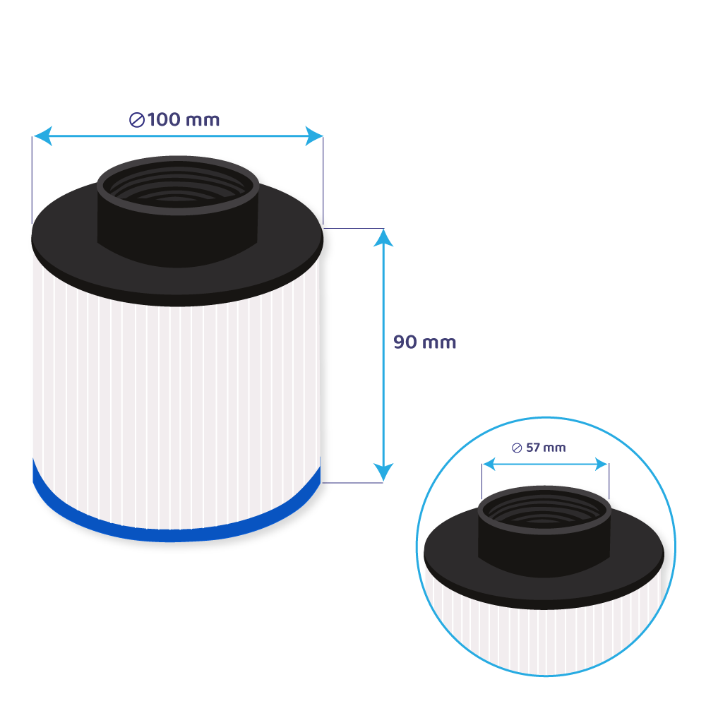 Darlly Whirlpool Filterkartusche SC803, 40059 (2St.)