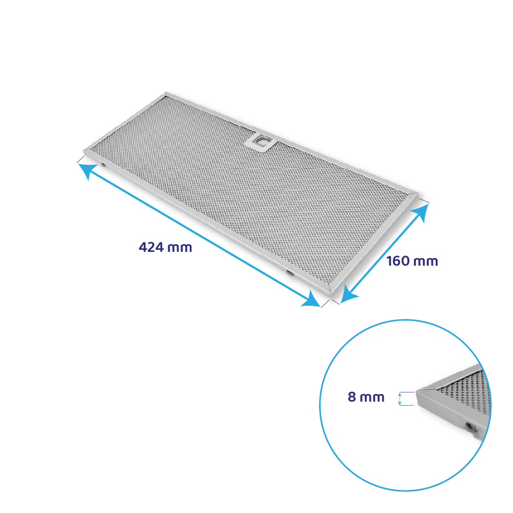 Progress Metall-Fettfilter 160x424mm 50286533000 (2St.)