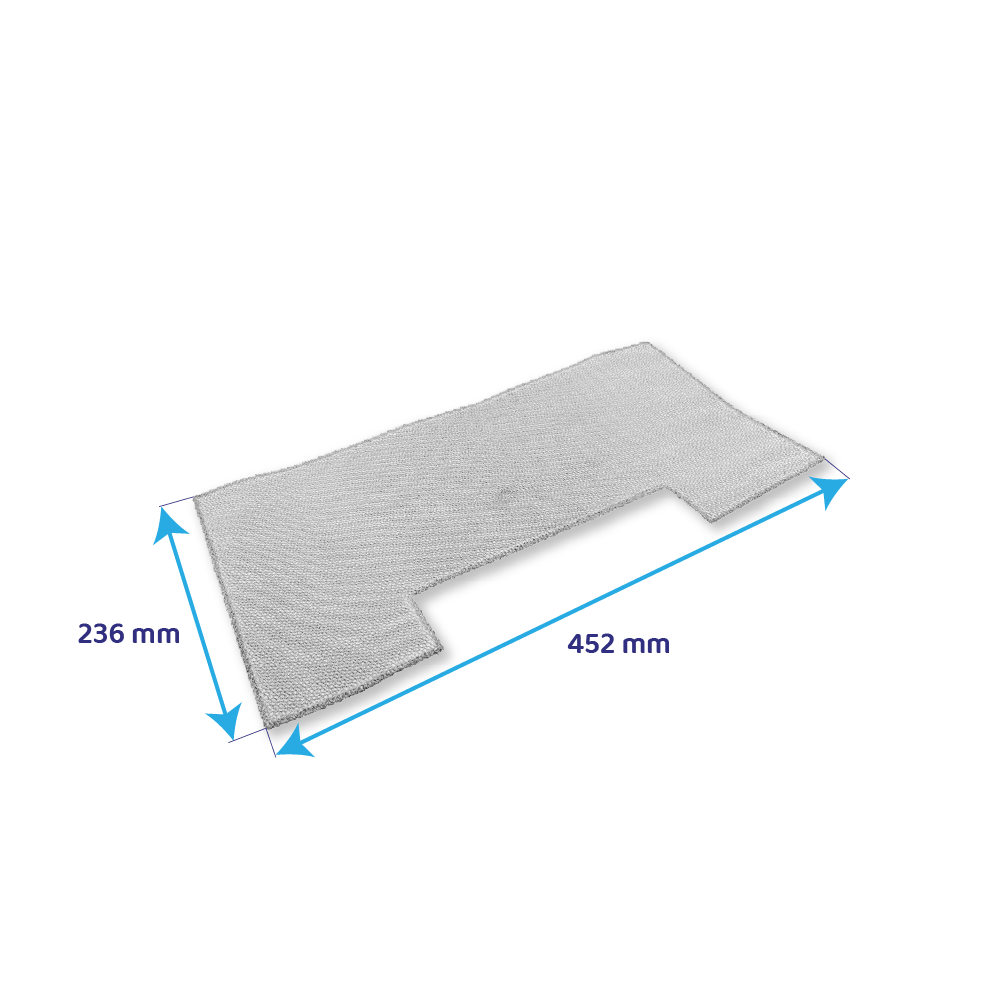 Metall-Fettfilter 452x236 geeignet für Whirlpool 1010LZ