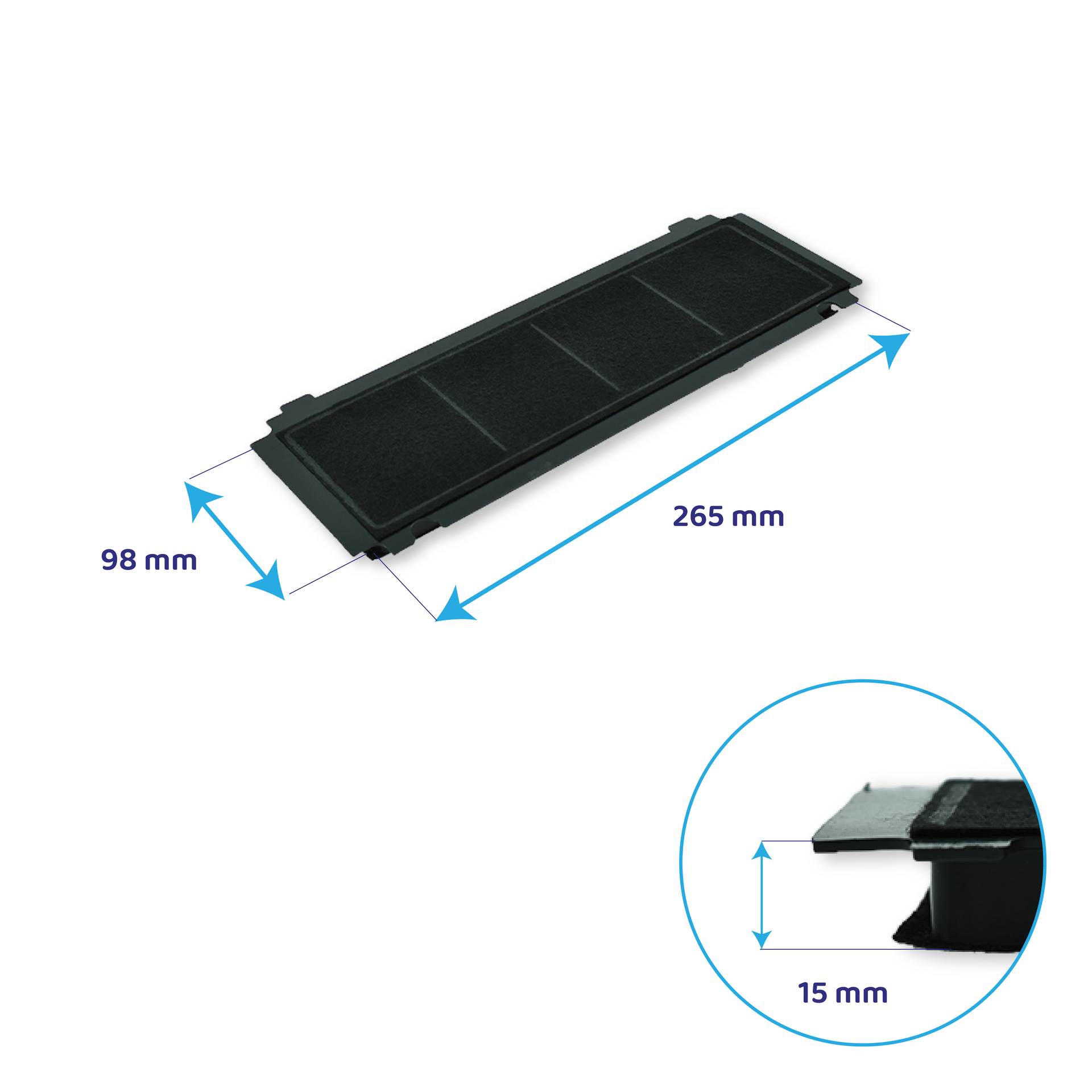 Airforce Filterset EKOBLACK122 – 3x Aktivkohlefilter + 3x Metallfettfilter (AFFCAF203 / AFCGF12990 / AFGF15)