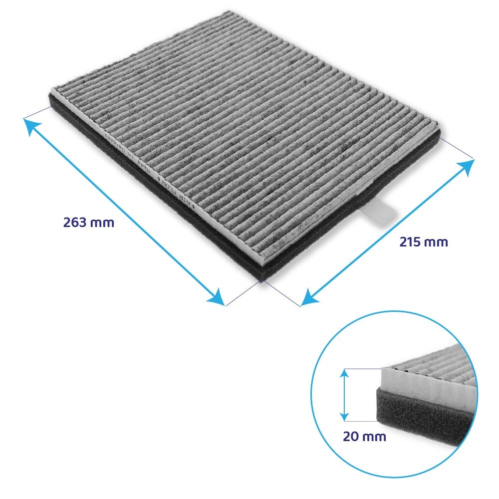 Aktivkohlefilter geeignet für Miele DKF 11-P