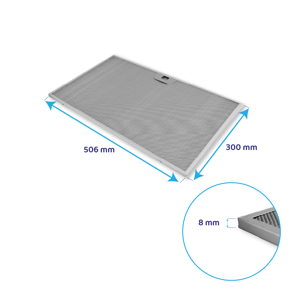 Aktivkohlefilter (4St.) und Metall-Fettfilter (1St.) geeignet für Valberg HD60N/HD60X