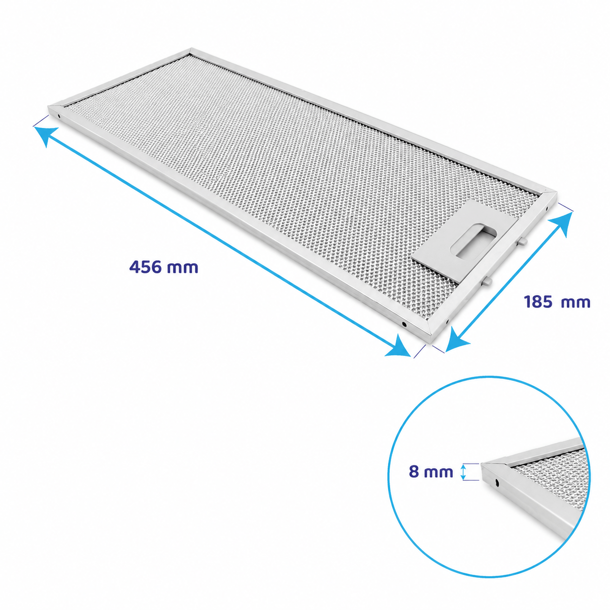 Metall-Fettfilter 455x185mm geeignet für Samsung DG81-02467A