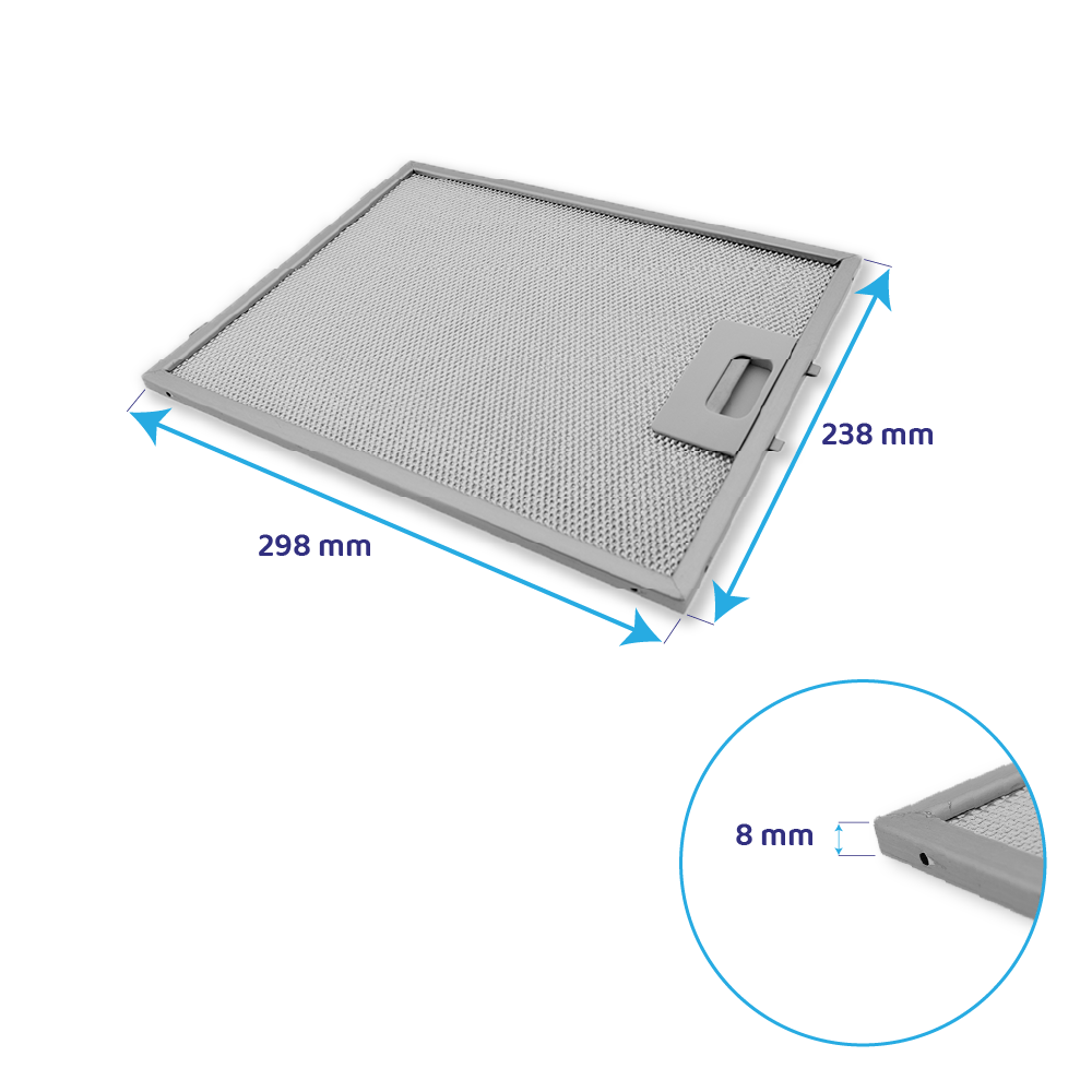 Küppersbusch Metall-Fettfilter 298x240x8mm 538089