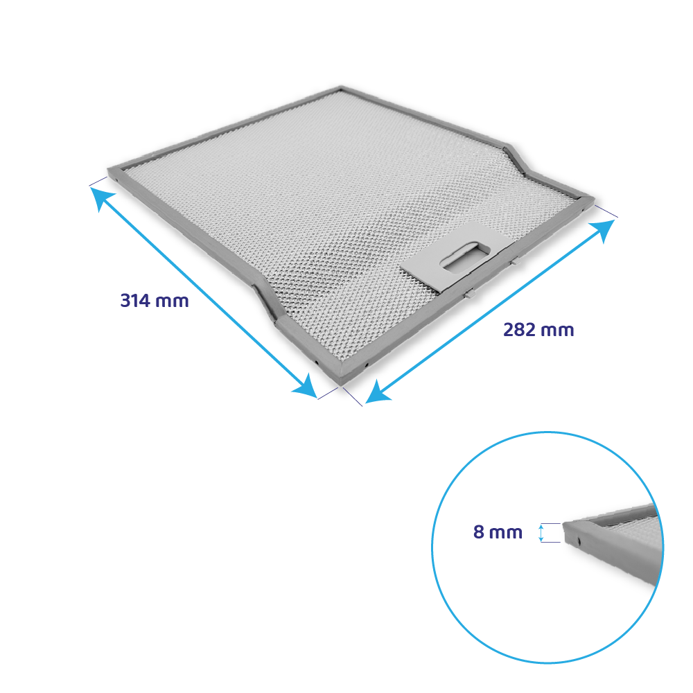 Candy Metall-Fettfilter 314x283x9mm 49023414