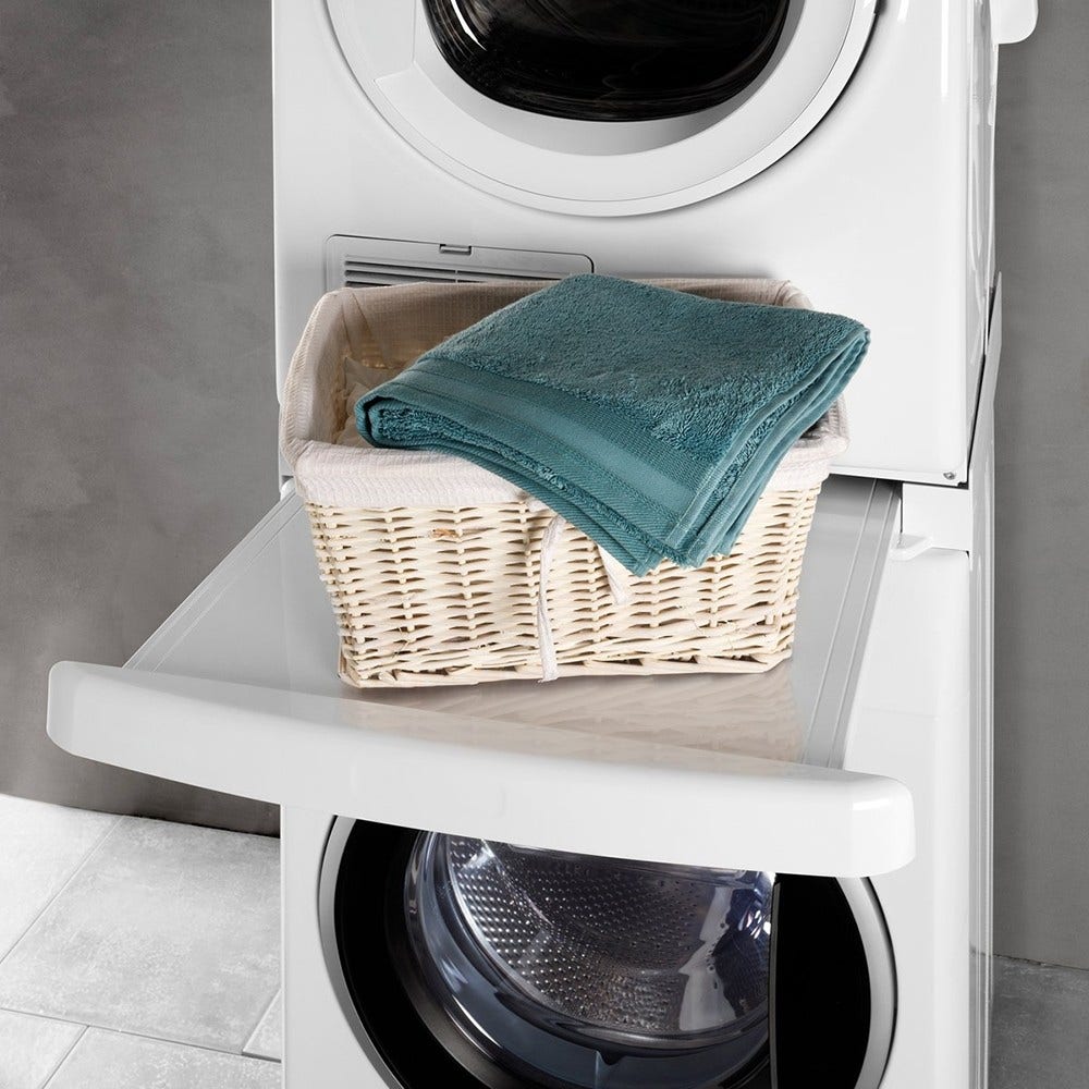 Wpro SKN101 - Waschmaschinenzubehör/ Verbindungsrahmen m. Ablage / Waschmaschine und Trockner/ Universell für alle Marken/ 60x60cm